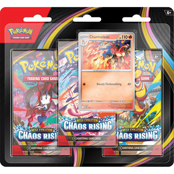Pokemon TCG: Mega Evolution Chaos Rising- 3-Booster Blister