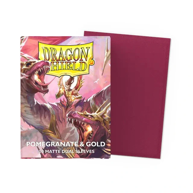 Dragon Shield Standard Dual Matte Sleeves Pomegranate & Gold