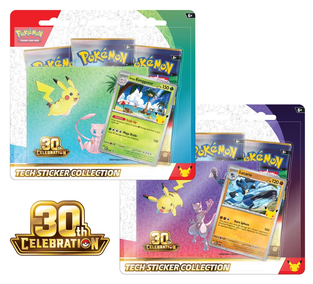 Pokemon 30 aniversario Tech sticker Collection