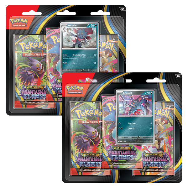 Mega Evolution 02 Phantasmal Flames- 3-Booster Blister (par) (PREVENTA)