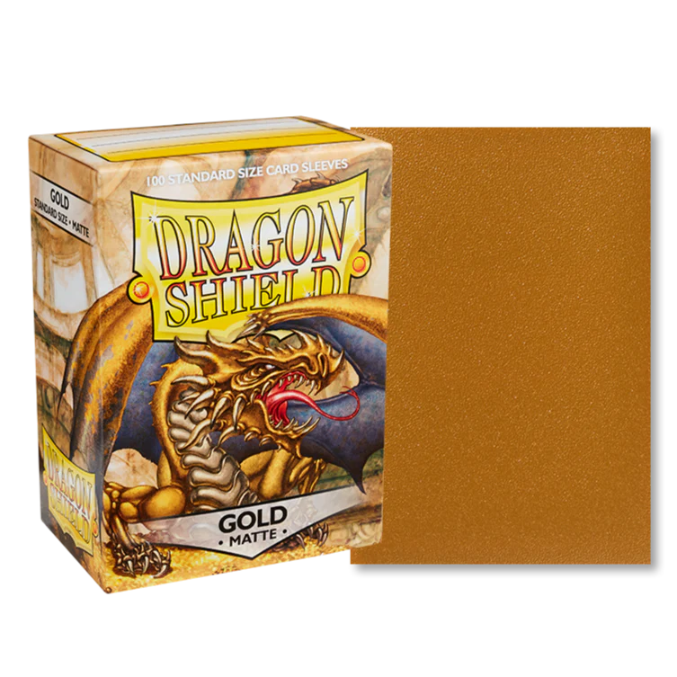 Dragon Shield Sleeves: Standard- Matte Blue Gold