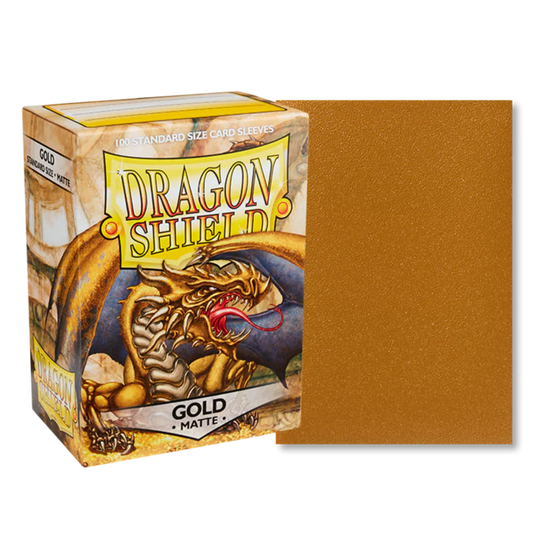 Dragon Shield Sleeves: Standard- Matte Blue Gold