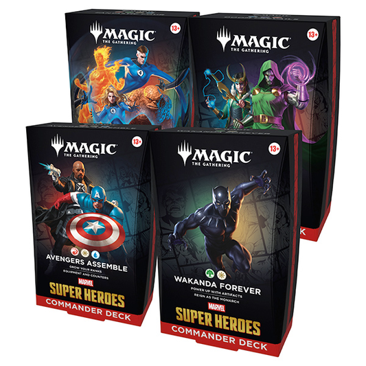 (PREVENTA) MTG: Universes Beyond- Marvel Super Heroes Commander Deck Display (4 Decks)