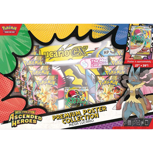 Pokemon TCG: Mega Evolution Ascended Heroes- Premium Poster Collection (Mega Gardevoir/Mega Lucario)