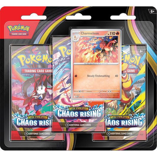 (Preventa) Pokemon TCG: Mega Evolution Chaos Rising- 3-Booster Blister