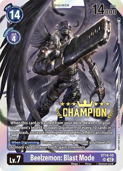 Beelzemon: Blast Mode (Digimon 3-On-3 Champion) - Starter Deck 14: Beelzemon Advanced Deck Set (ST-14)
