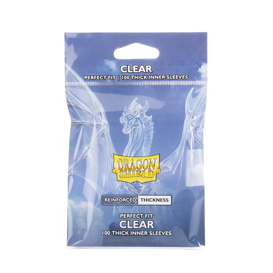 Dragon Shield Perfect Fit Inner Sleeves Thick Inner - Clear (100 Sleeves)